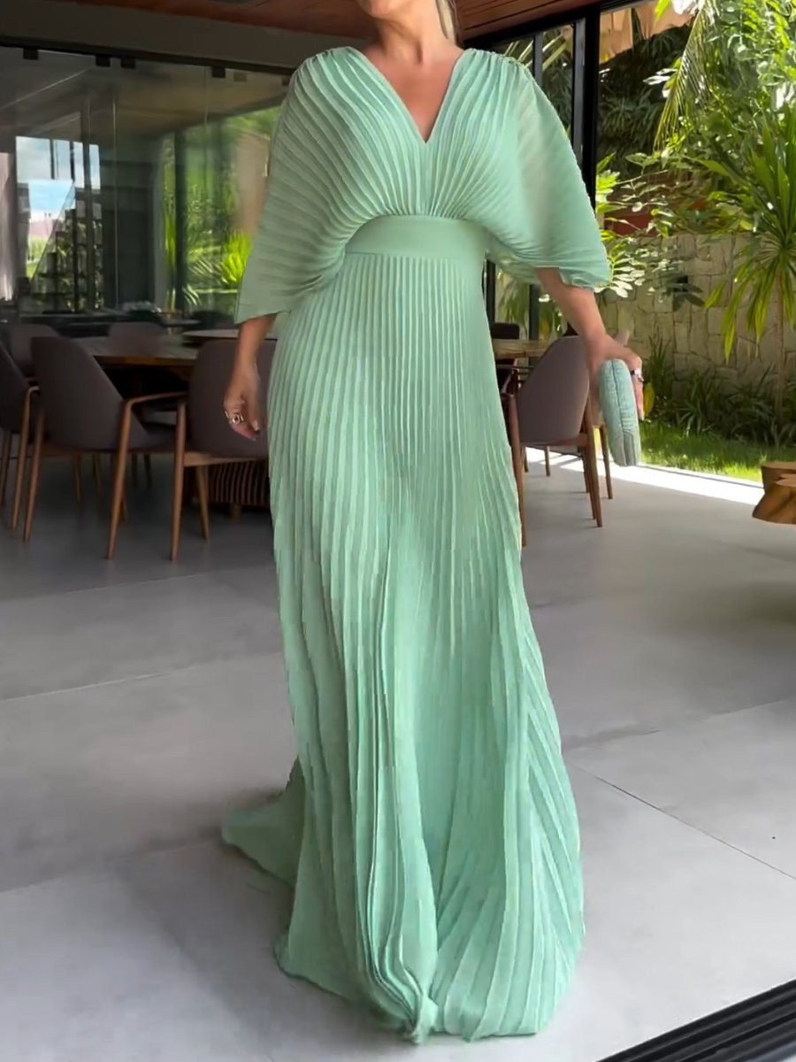 Anna™- Floating Ribbed Maxi Dress