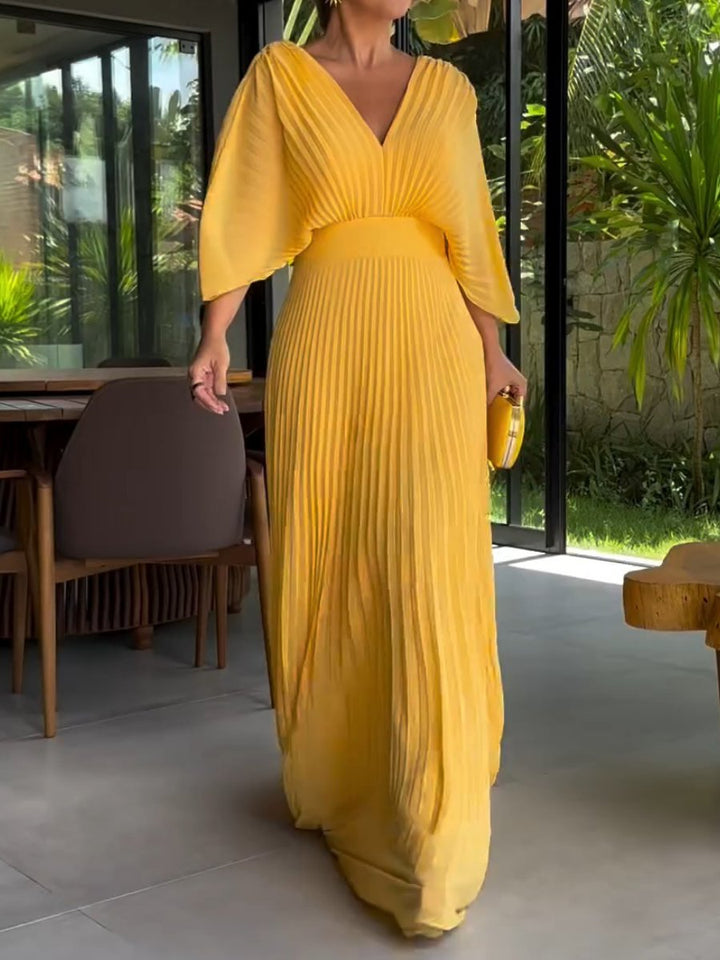 Anna™- Floating Ribbed Maxi Dress