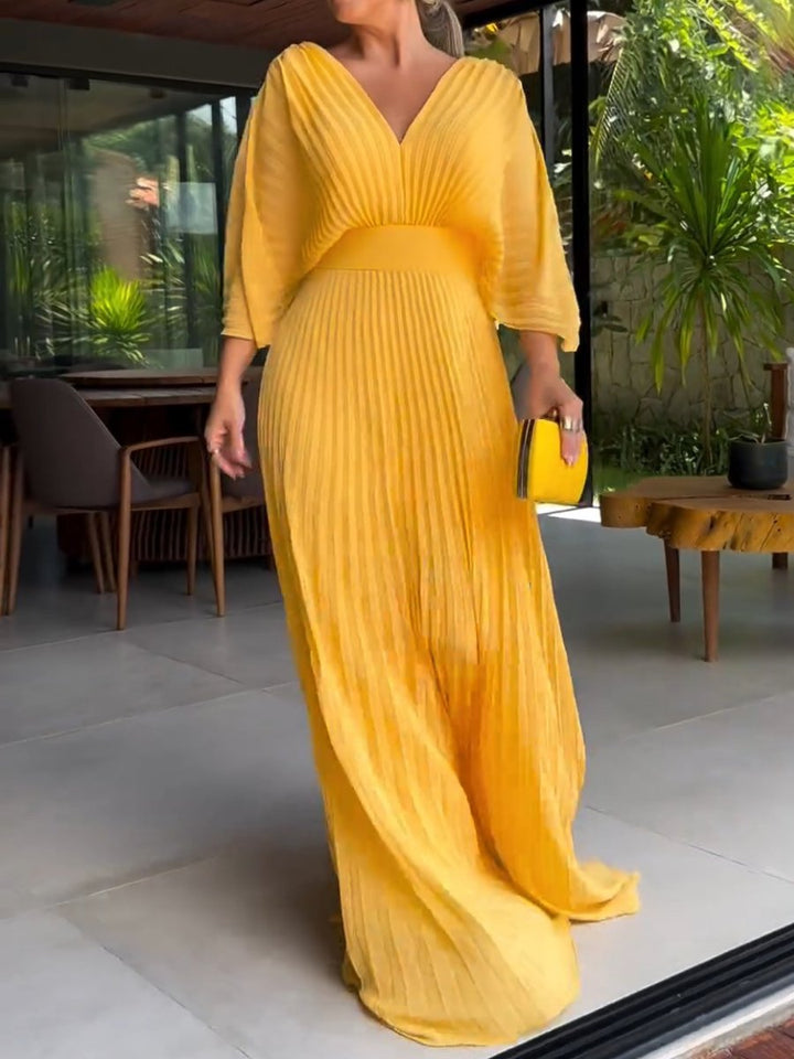 Anna™- Floating Ribbed Maxi Dress