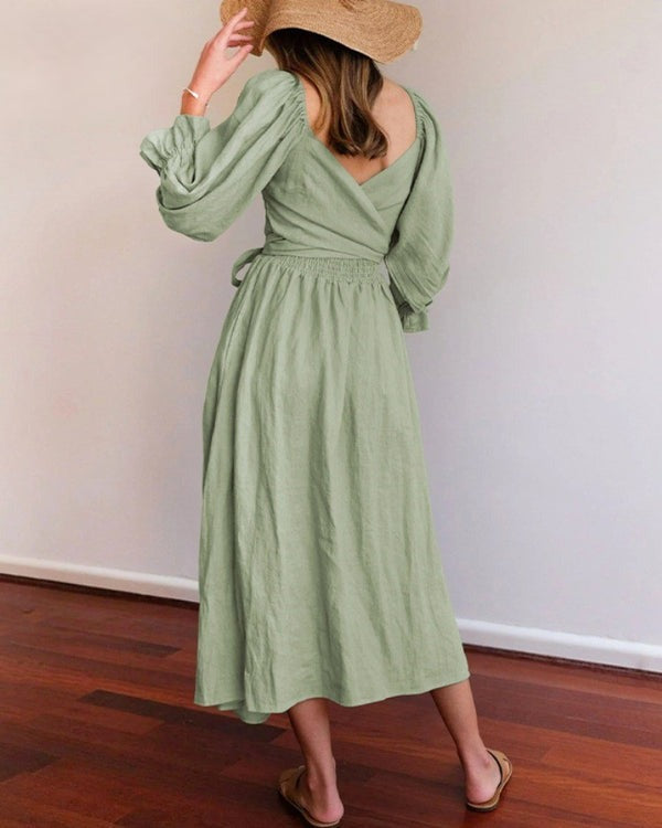 Beth - French Dress with Folded Sleeves