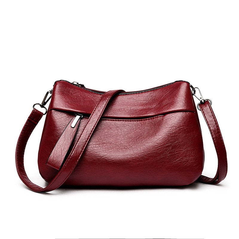 Angelica - Classic Leather Crossbody Bag