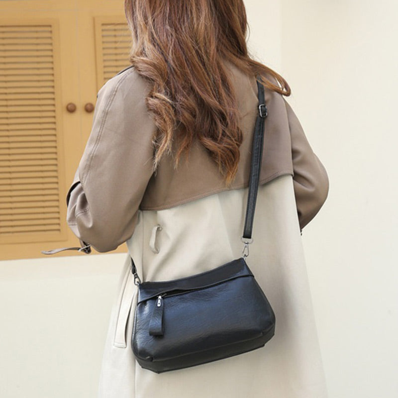 Angelica - Classic Leather Crossbody Bag