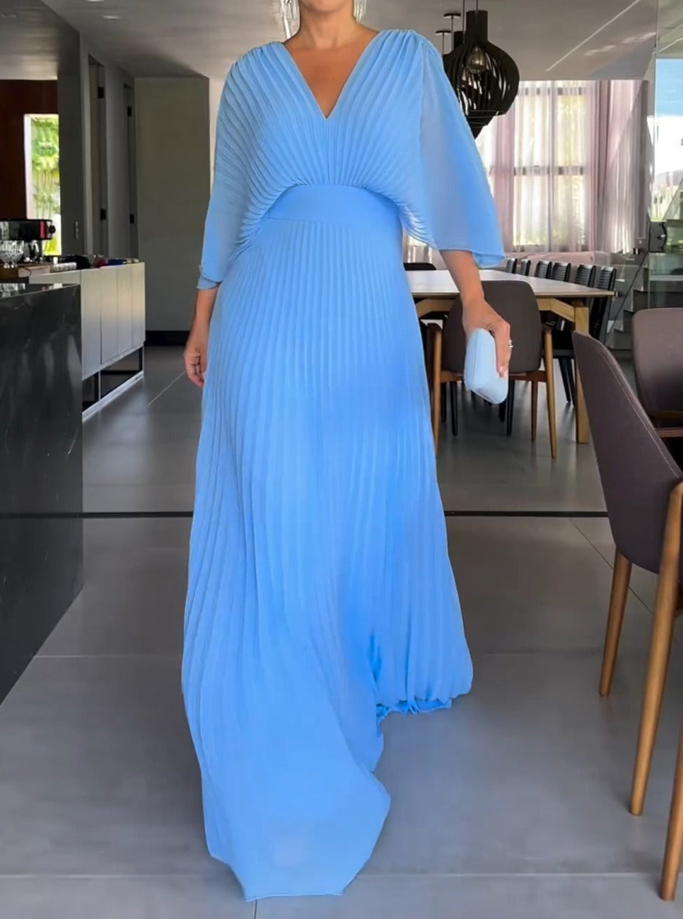 Anna™- Floating Ribbed Maxi Dress