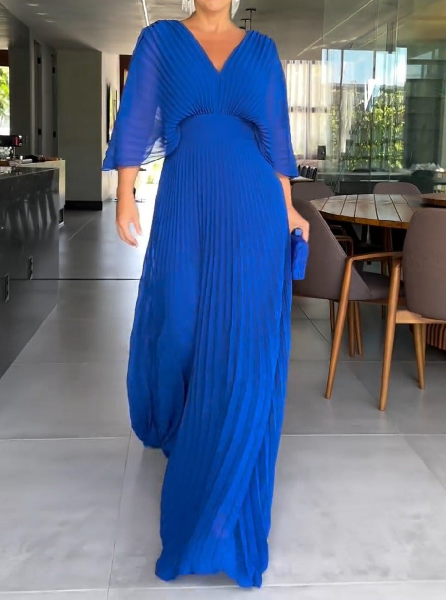 Anna™- Floating Ribbed Maxi Dress