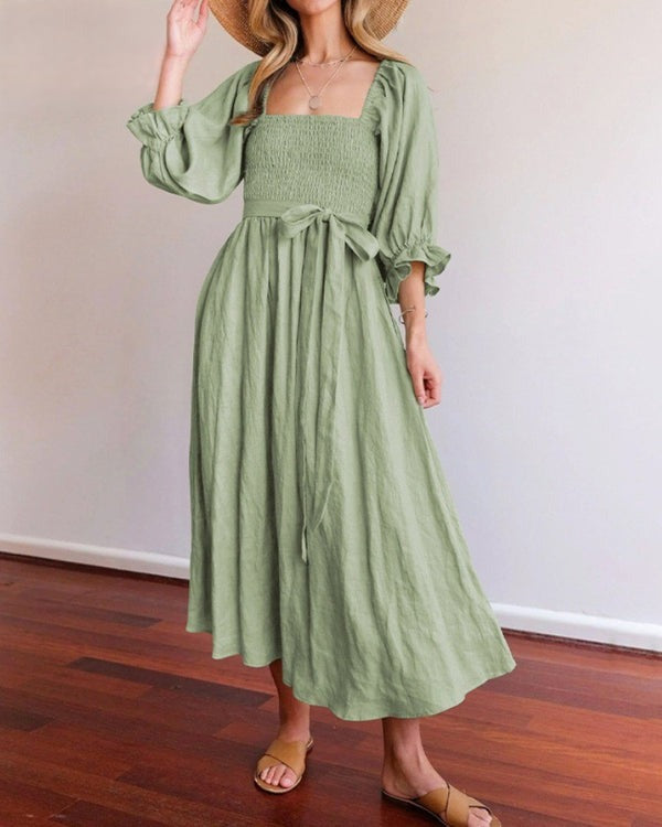 Beth - French Dress with Folded Sleeves