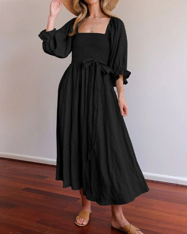 Beth - French Dress with Folded Sleeves